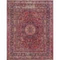 Pasargad Home Antique Azerbaijan Burgundy Wool Area Rug-10 ft. 3 in.  X 13 ft. 2 in. 59738